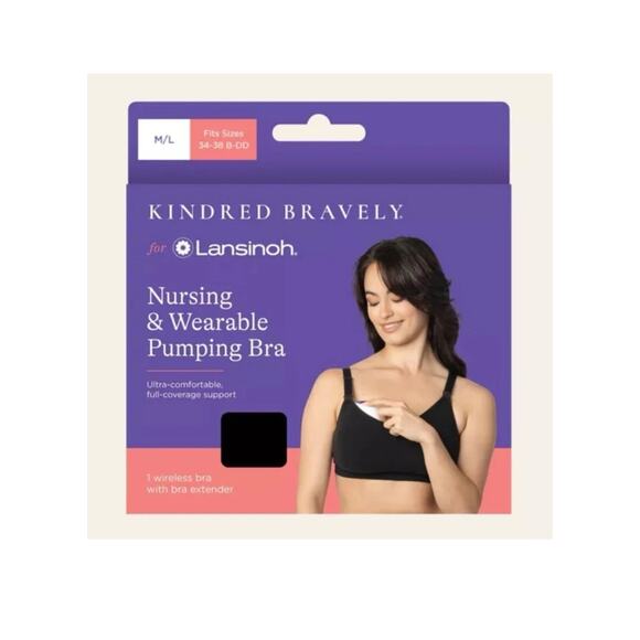 Kindred Bravely for Lansinoh, Nursing and Wearable Pumping Bra - M/L - - Picture 1 of 6